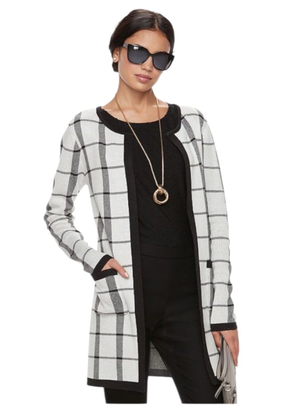 Elle Open Front Long Cardigan